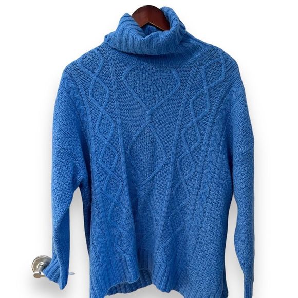 COPY - Aerie blue oversize turtleneck sweater size XS - Picture 1 of 9